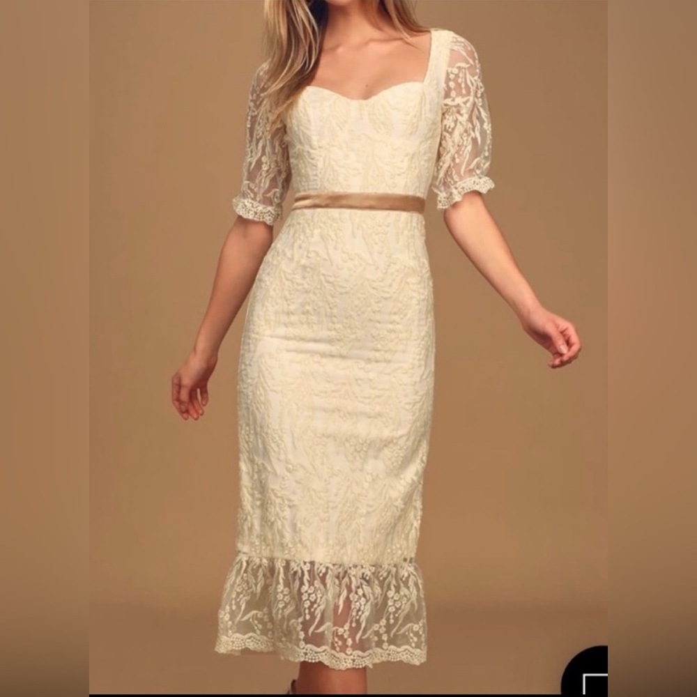 Lulus cream dress
